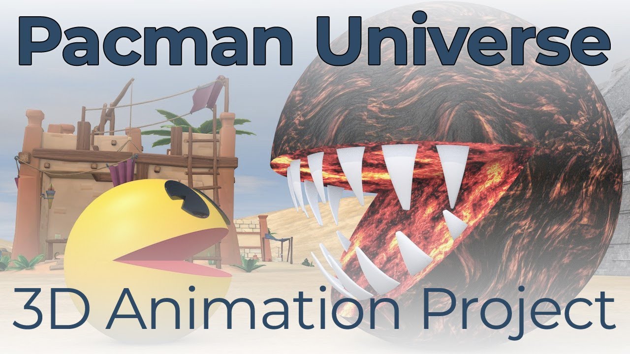 Pacman Universe &ndash; Ancient Desert CGI Animation with Pacman Characters