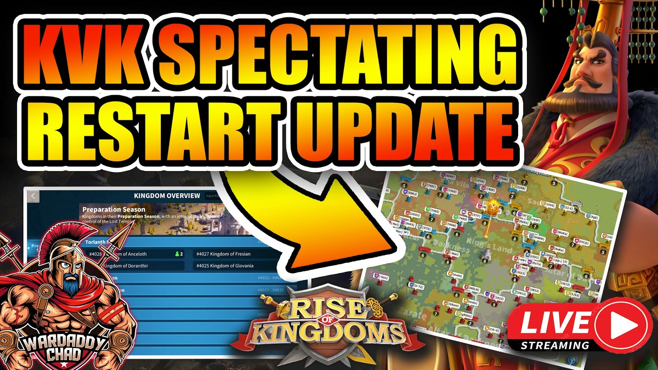 Restart Update: KvK Spectating [1316 vs. 3672] & Zone 5 Ivar Cooking - Rise of Kingdoms
