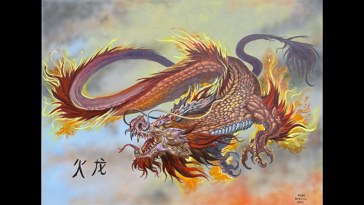 #44 How I Paint a Fire Dragon | Oil Painting Tutorial | Marc Harvill Art