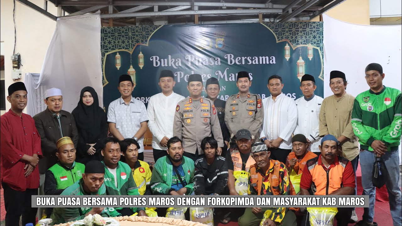 Buka Puasa Bersama Polres Maros Dengan Forkopimda Dan Masyarakat Kab Maros