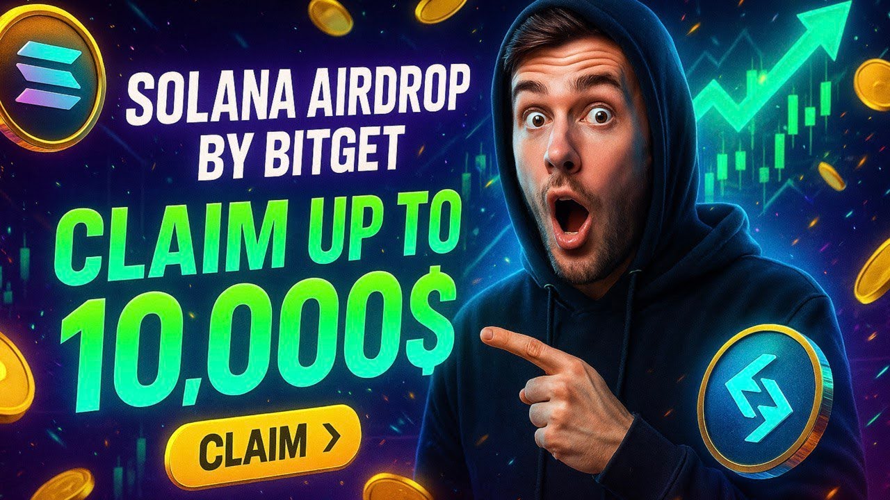 Solana Airdrop By Bitget | How to Claim Up To 10,000$ SOL Tokens | Full Guide Airdrop