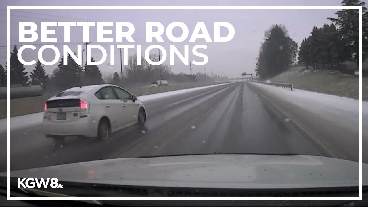 Road conditions start to improve in Portland area as temperatures gradually warm