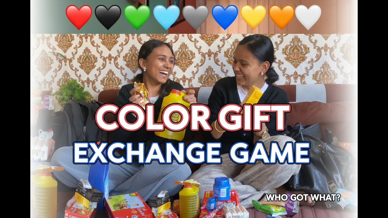 Color gift exchange game🌈 Who Got what ???😱