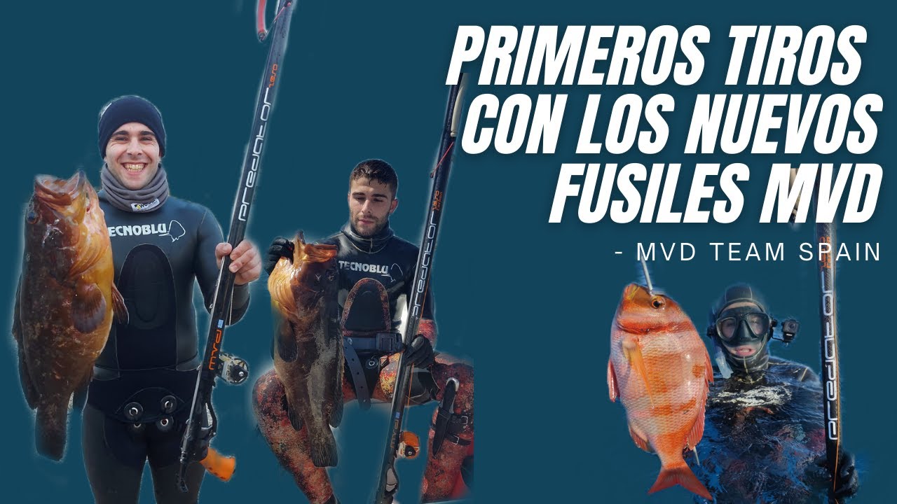 Pesca Submarina 🐟 | Primeros tiros con los nuevos fusiles MVD 🏹🔥 #MVDteam