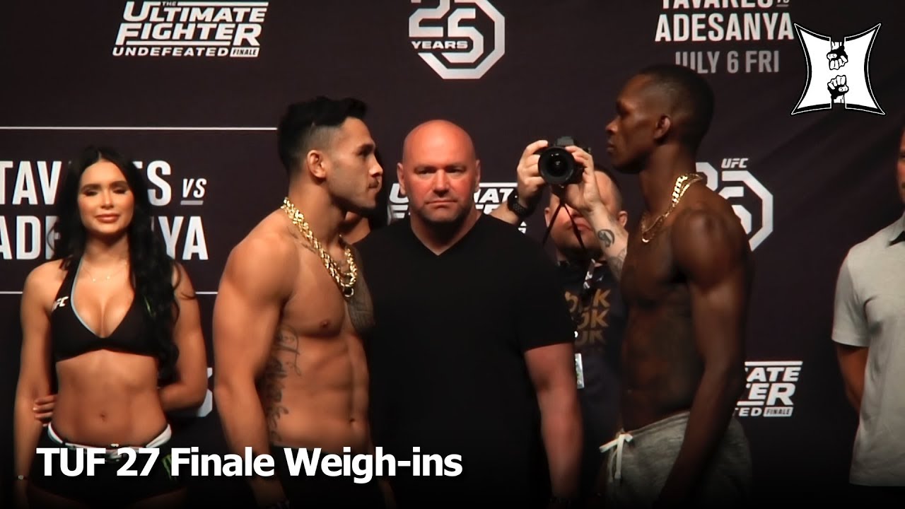 TUF 27 Finale Weigh-ins: Tavares vs Adesanya, Trizano vs Giannetti, Cucciniello vs Katona + More!