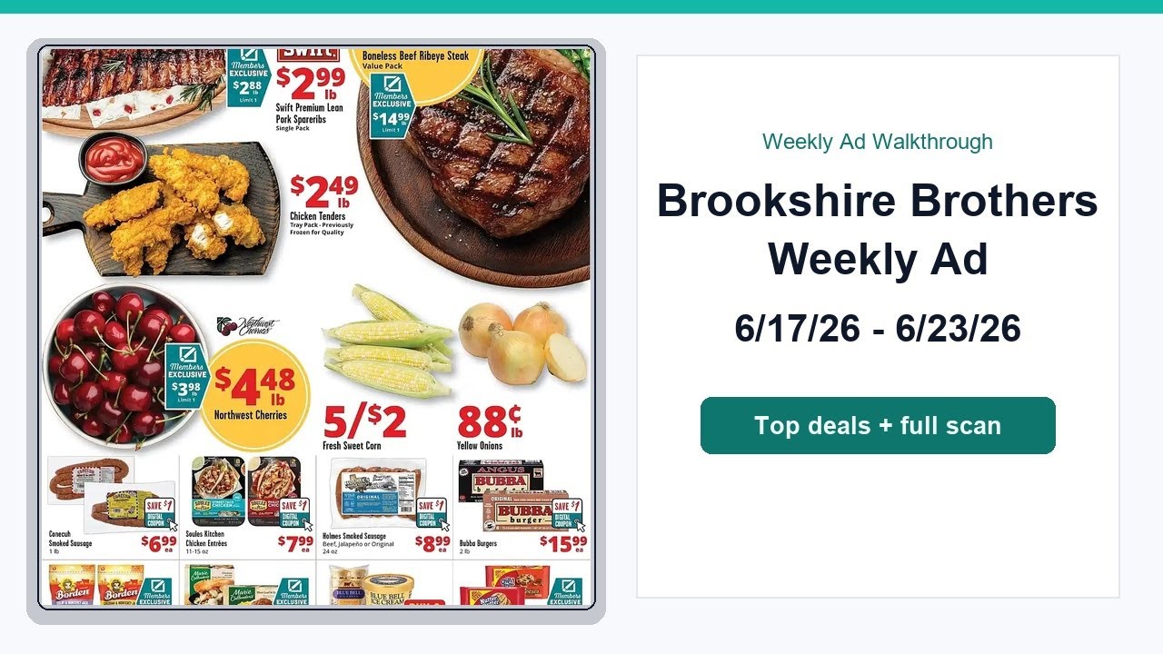 Brookshire Brothers Weekly Ad (6/17/26 - 6/23/26) Top 10 Deals