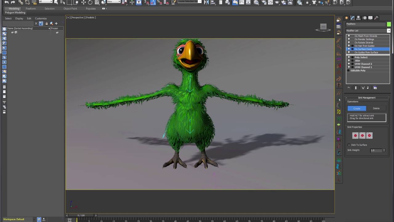 Ornatrix 3dsmax: Feathers Part 2