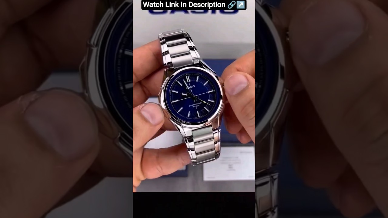 Casio Solar Powered Blue Dial Luxury Men's Watch #elegantwatches #luxurywatchesformen #casio