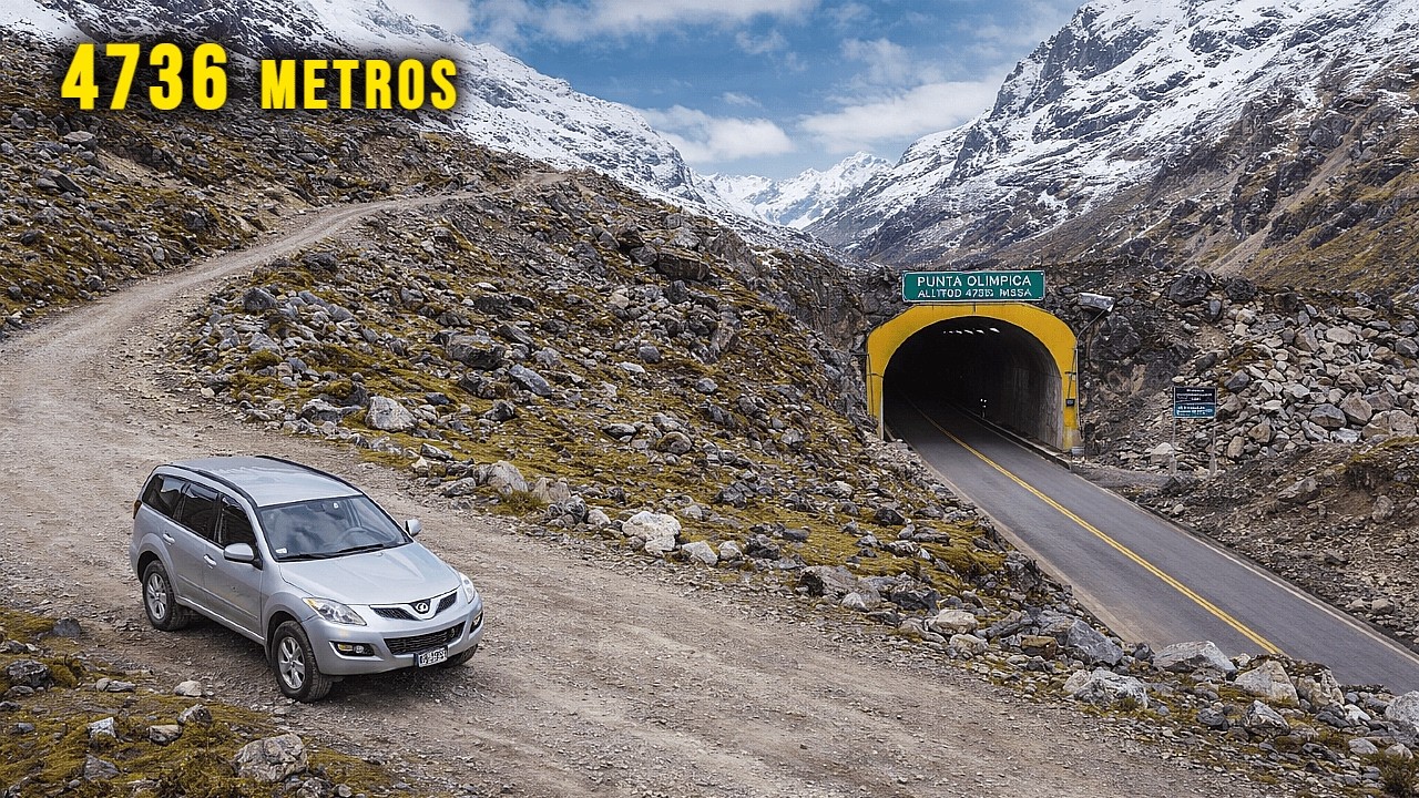 El TÚNEL más ALTO del PERÚ 🚘❄️ a 4,736 msnm | Ruta de los Nevados 🏔️