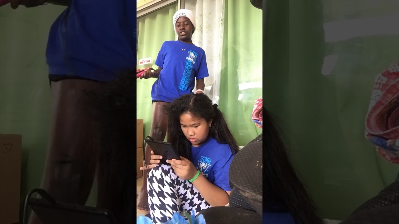 Doing my friends hair