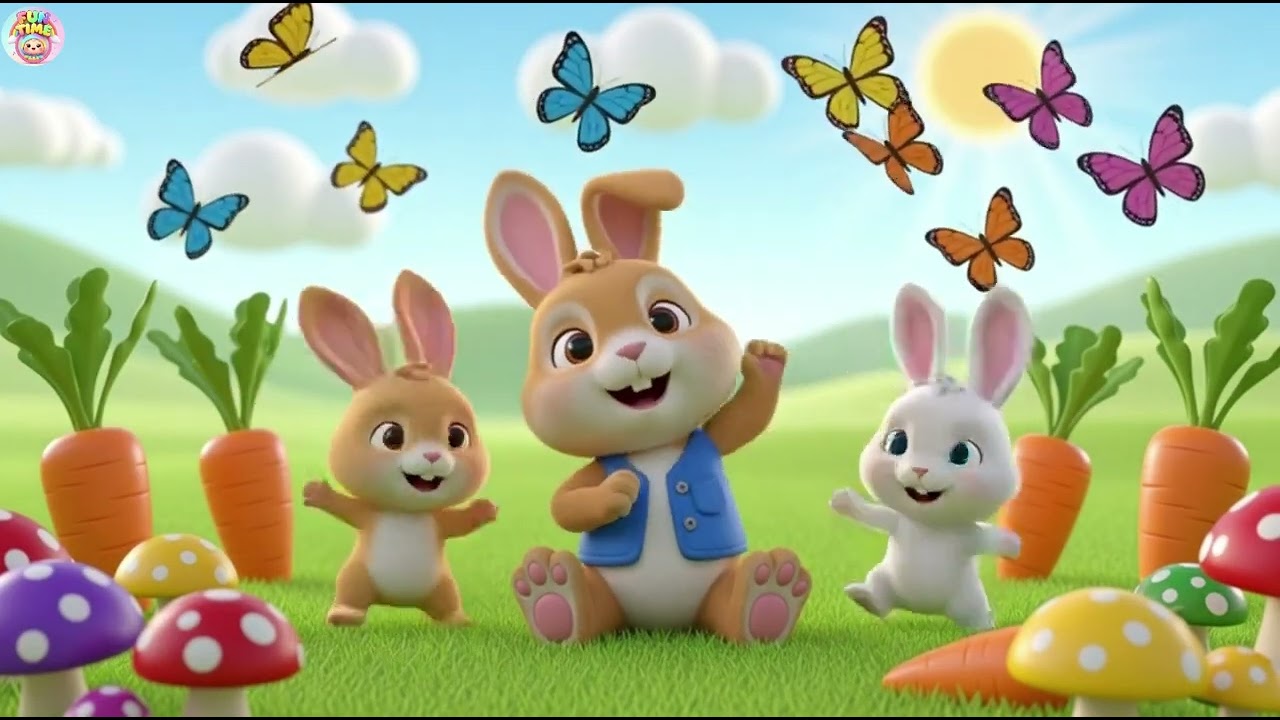 Happy Hopping Bunnies 🐰🌸🎵 | Fun Bunny Song for Kids & Toddlers 🌈✨