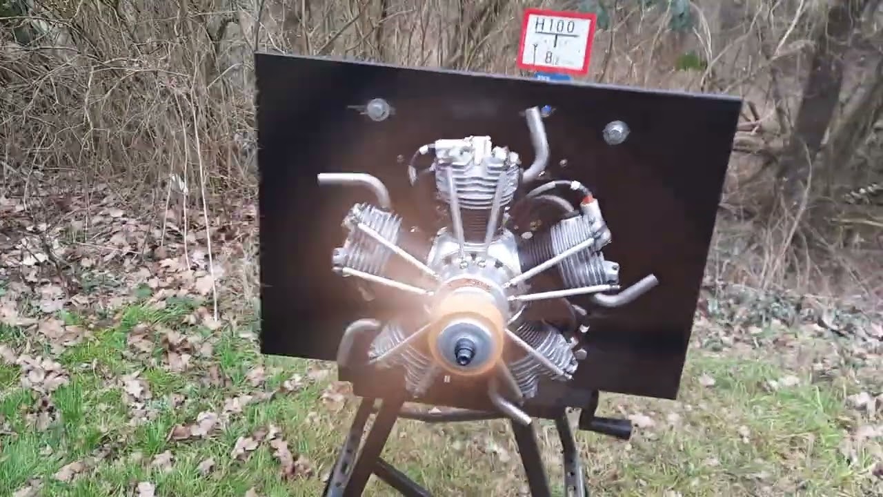 Seidel st 525B 125ccm 5 Zylinder Sternmotor nach Restauration und Veredelung