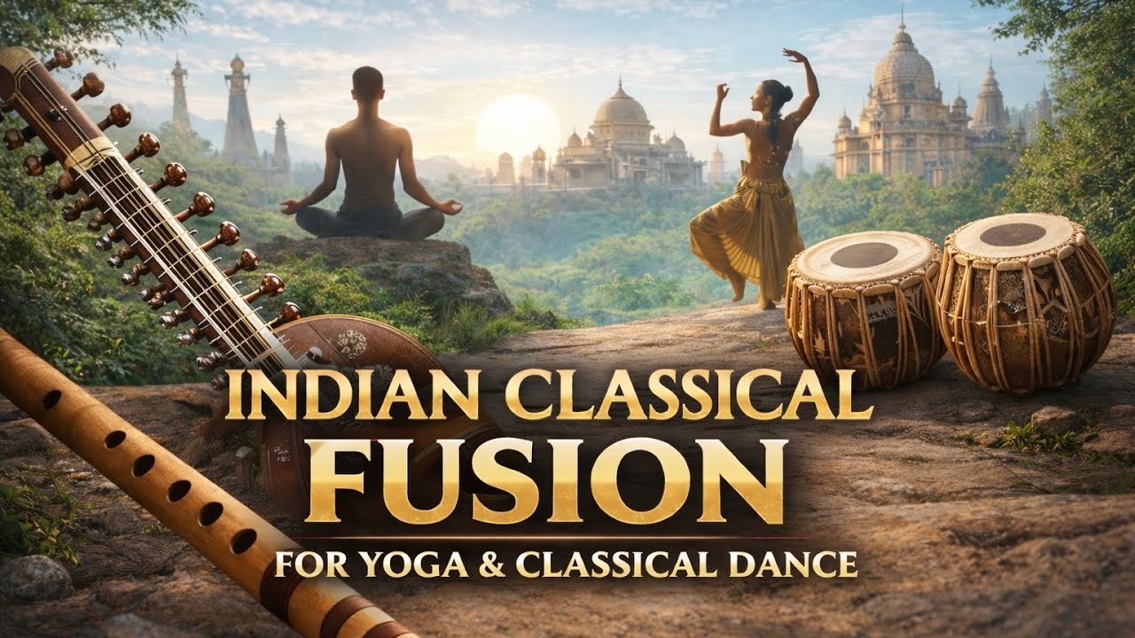 Indian Classical Fusion | For Yoga & Classical Dance | High Energy - Flute, Sarod, Table