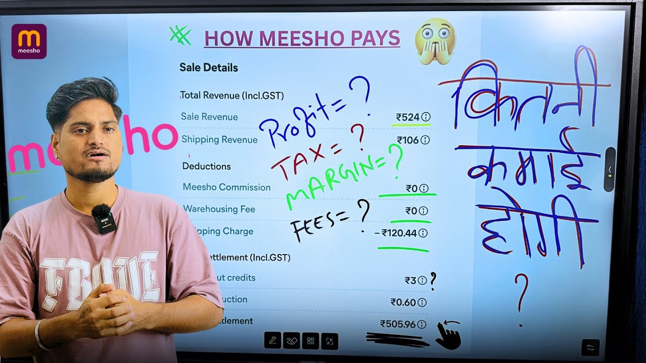 Meesho Par एक प्रोडक्ट बेचके कितना मिलता है? Meesho Settlement Calculation by @rishiecommerce 