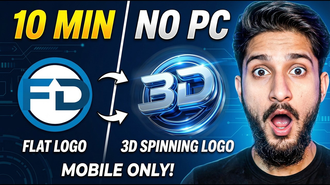 Master 3D Logo Animation on Your Mobile! | Step-by-Step Mini Course