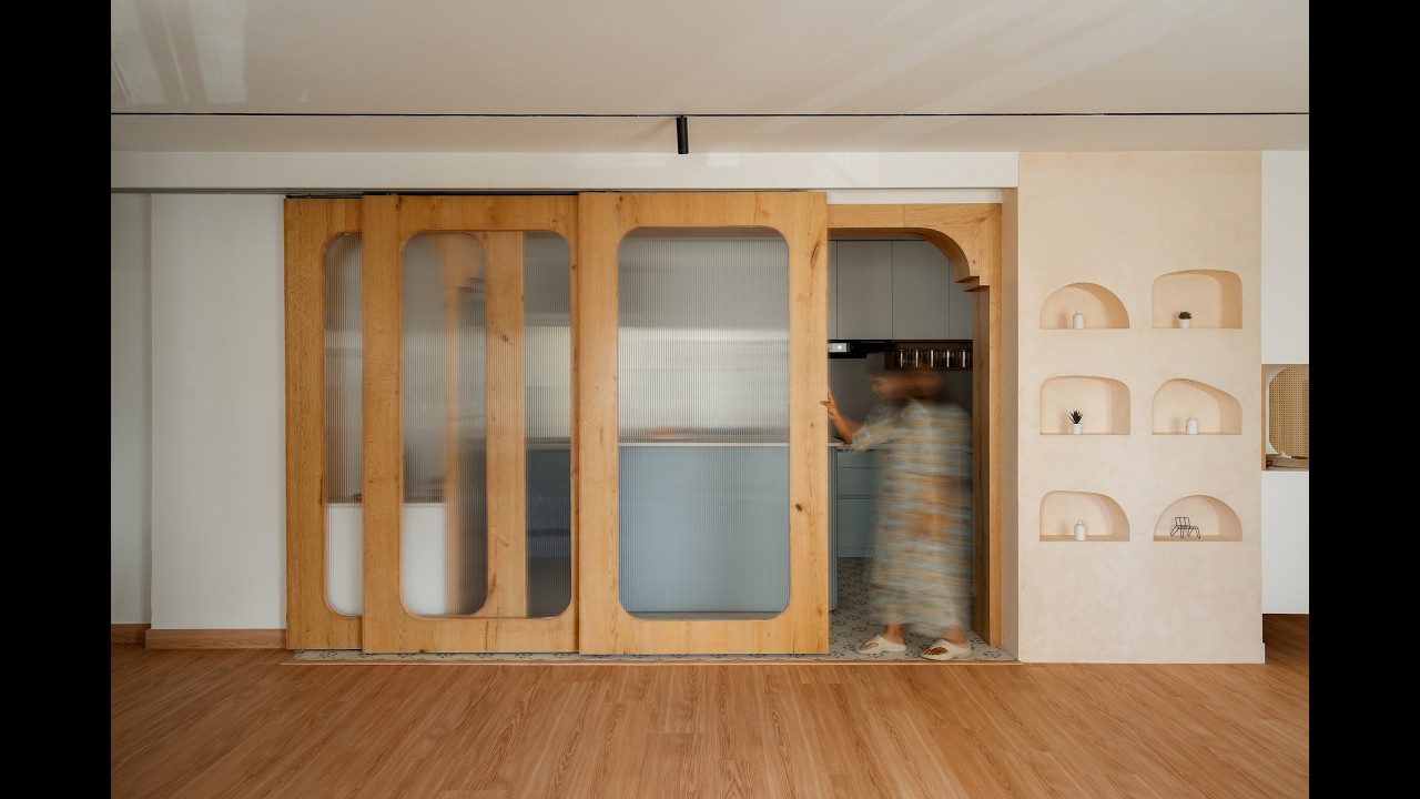 CURVES AHEAD – Transforming a Rigid Apartment into a Fluid Family Home | 3 BHK | Japandi Style |