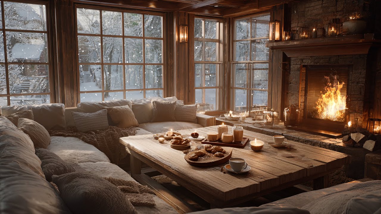 Calm Winter Piano by the Fireplace 🔥 Meditation Sounds for Focus and Harmony
