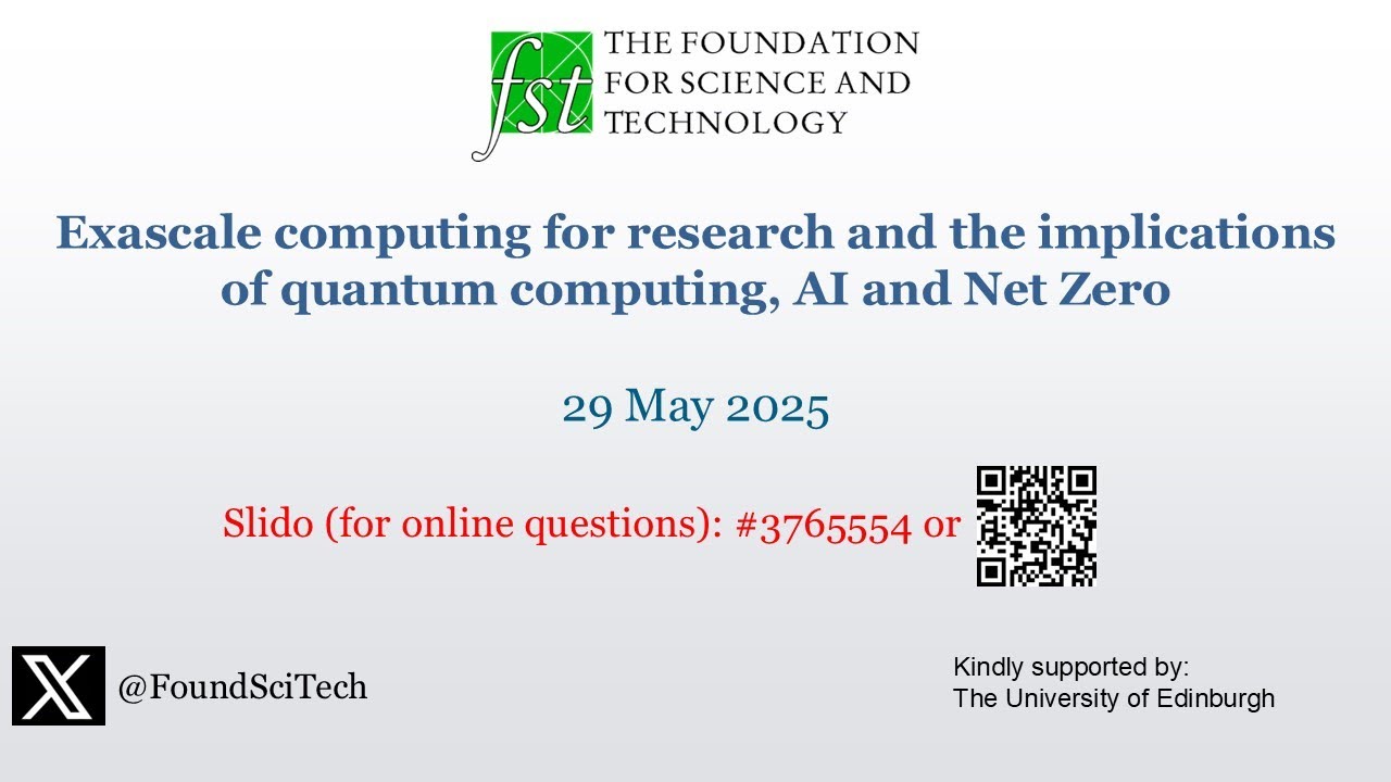 Exascale computing for research and the implications of quantum computing, AI and Net Zero