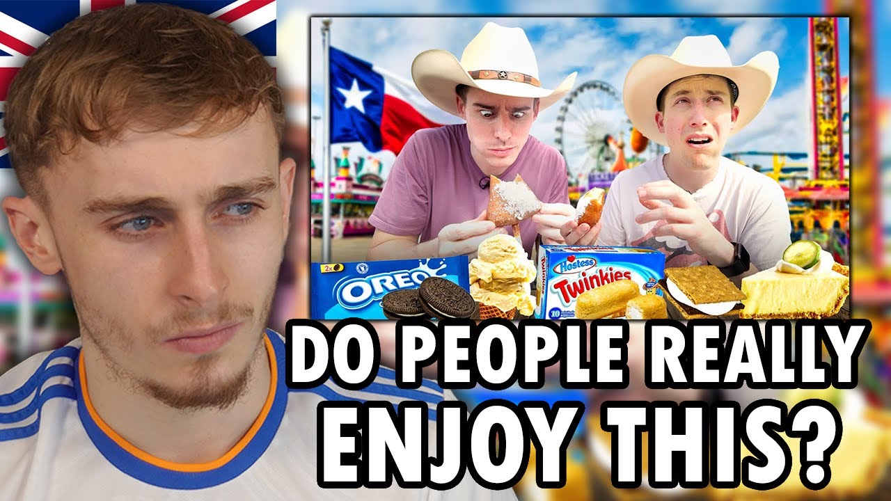 Brit Reacting to Brits go to Texas and try Deep-Fried Oreos!
