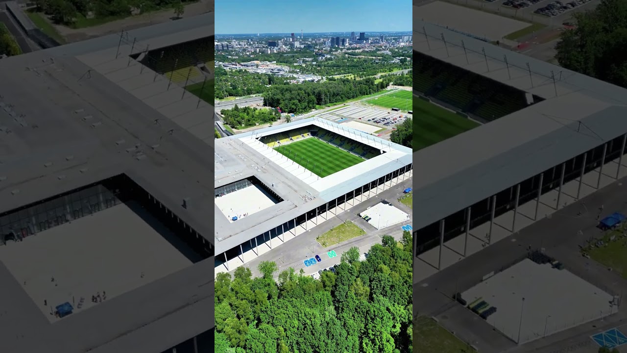 Liczby z powietrza: Arena Katowice z drona [4K] #djimini3 #stadium #GKS #arenakatowice #budowa #dron