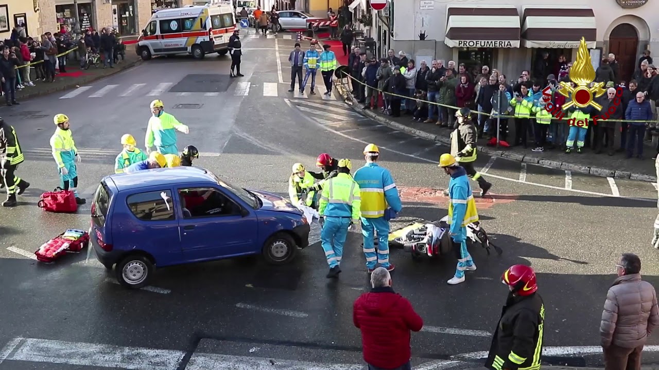 Pomarance Simulazione Incidente stradale