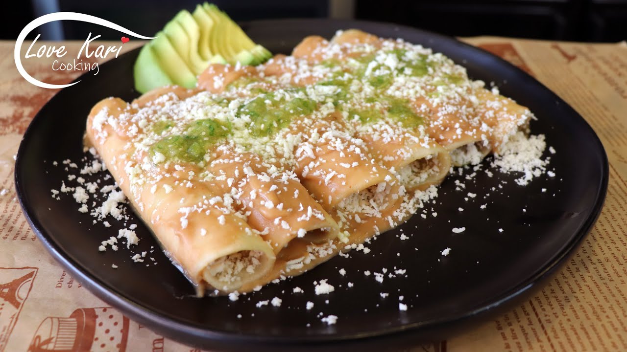 How to Make Enfrijoladas Recipe - Easy Mexican Food Similar to Enchiladas