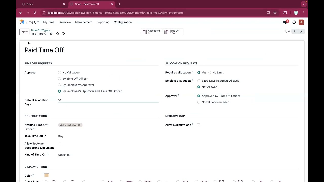 Odoo Automate Leave Allocation When Create Employee