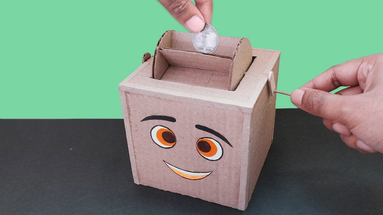 How to Make Cardboard Money Bank | DIY Money Bank | Cardboard Craft Ideas
