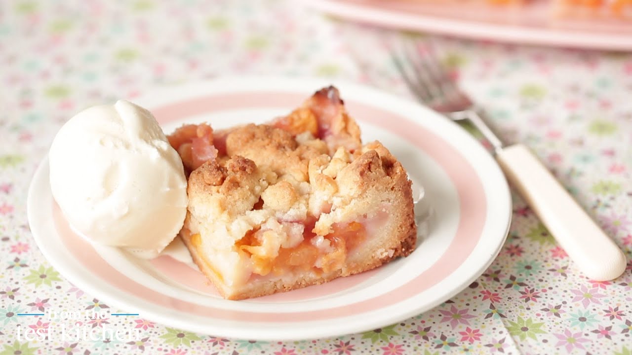 Peach-Pie Crumble Bars - From the Test Kitchen