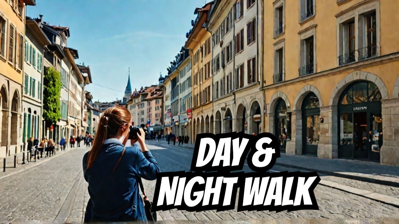 Lausanne WALKING TOUR - WALK THE STREETS OF LAUSANNE DAY & NIGHT | SWITZERLAND