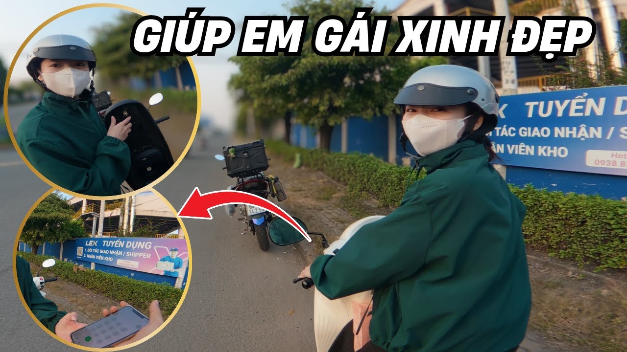 Thương em gái xe mới mua phải dắt bộ, được giúp đỡ em có hành động rất dễ thương