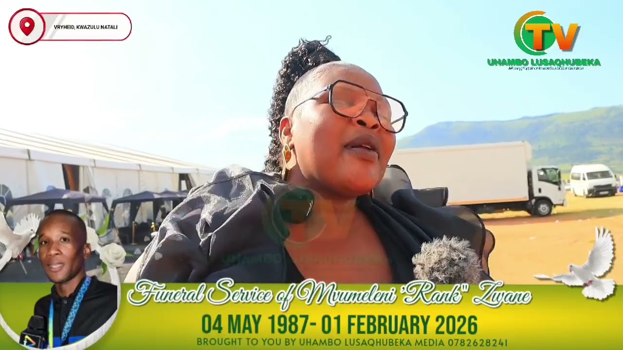 UWelile Mchunu edlulisa amazwi enduduzo emngcwabeni ka Rank Zwane