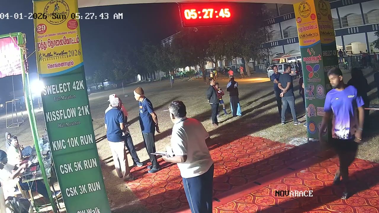 Race Start - Time: 5:23AM - 5:30AM | Mutthu Marathon 2026 | NOVARACE