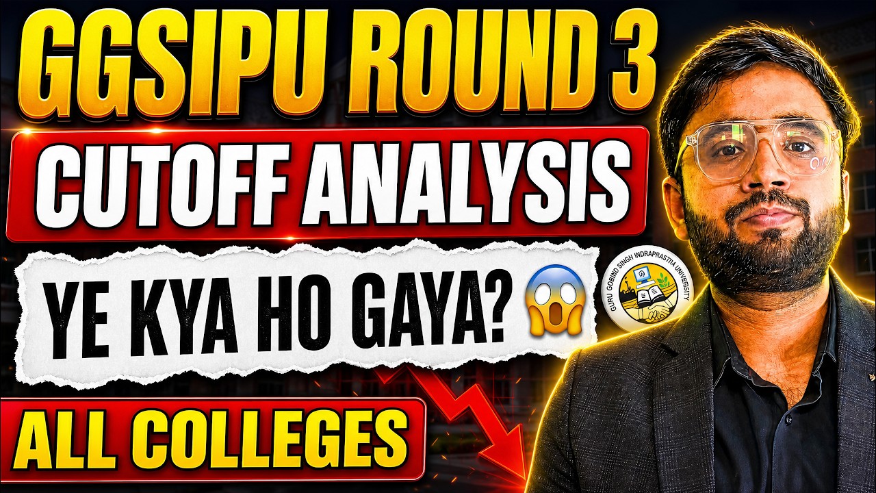 😱 IPU Round 3 Cutoff Analysis 2026 | All Colleges | Ye Kya Ho Gaya?