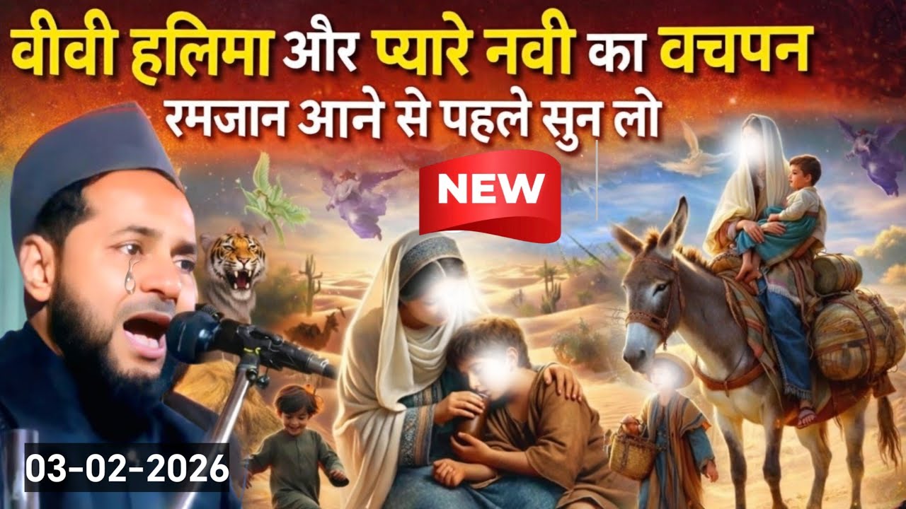 बीवी हलीमा प्यारे नबी का बचपन का वाकिया हिरणपुर  latest Bayan By Maulana Jarjis ansari new 