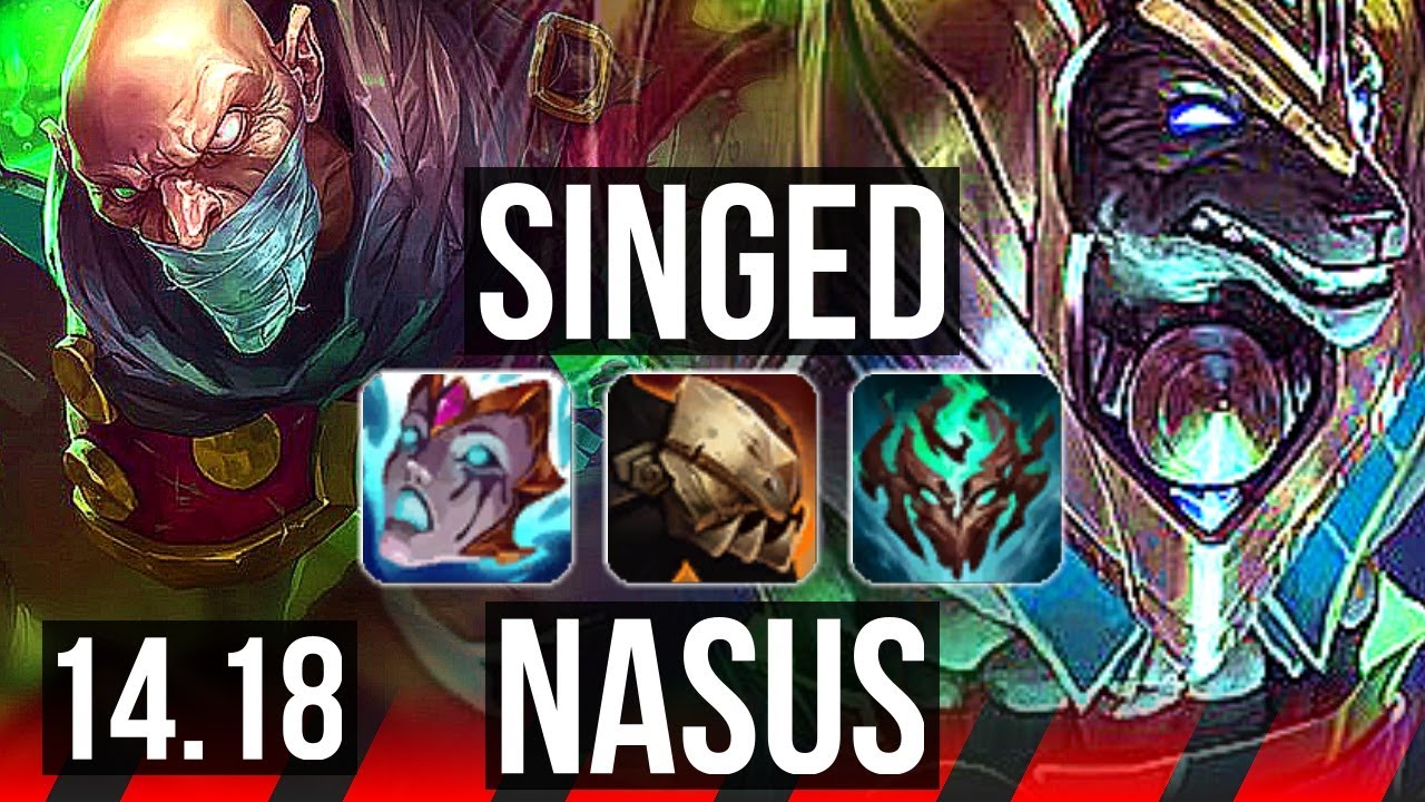 SINGED vs NASUS (TOP) | Rank 6 Singed, 37k DMG, Legendary, 12/4/13 | EUW Grandmaster | 14.18