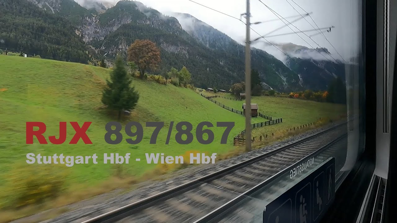 Mit dem Railjet durch die Alpen: RJX 897/867 Mitfahrt Stuttgart Hbf - Wien Hbf über Bregenz