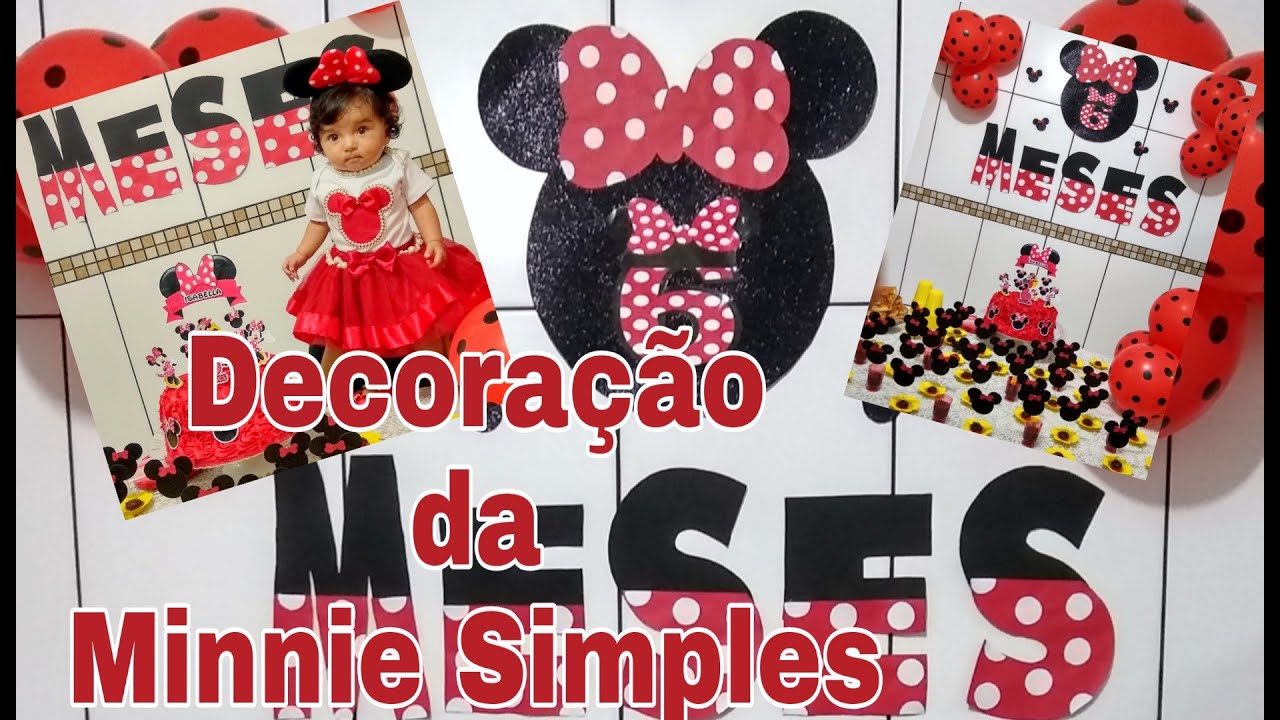 DIY- DECORAÇÃO DA MINNIE COM APENAS 35 REAIS PARA MESVERSARIO