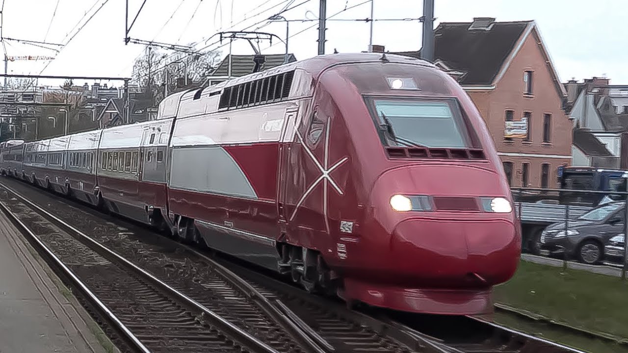 Trains at Kapellen Station (4K) 15-03-25