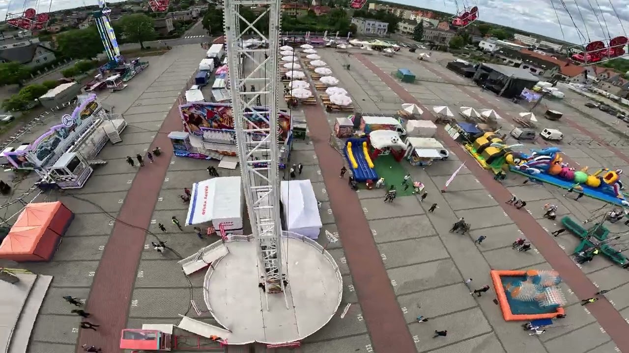 Lunapark Holý - karuzela Night Flyer (Star Flyer) on ride Śmigiel 2025