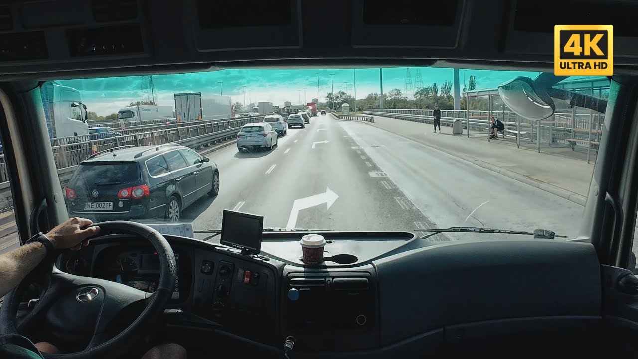 Mercedes Atego POV Truck Driving in Warsaw | City & Highway Courier Route (Real Sounds)