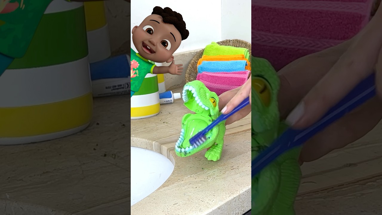 Cody and Dino 🦖 BRUSH your TEETH🦷! Easy Morning Routine! #shorts #routine