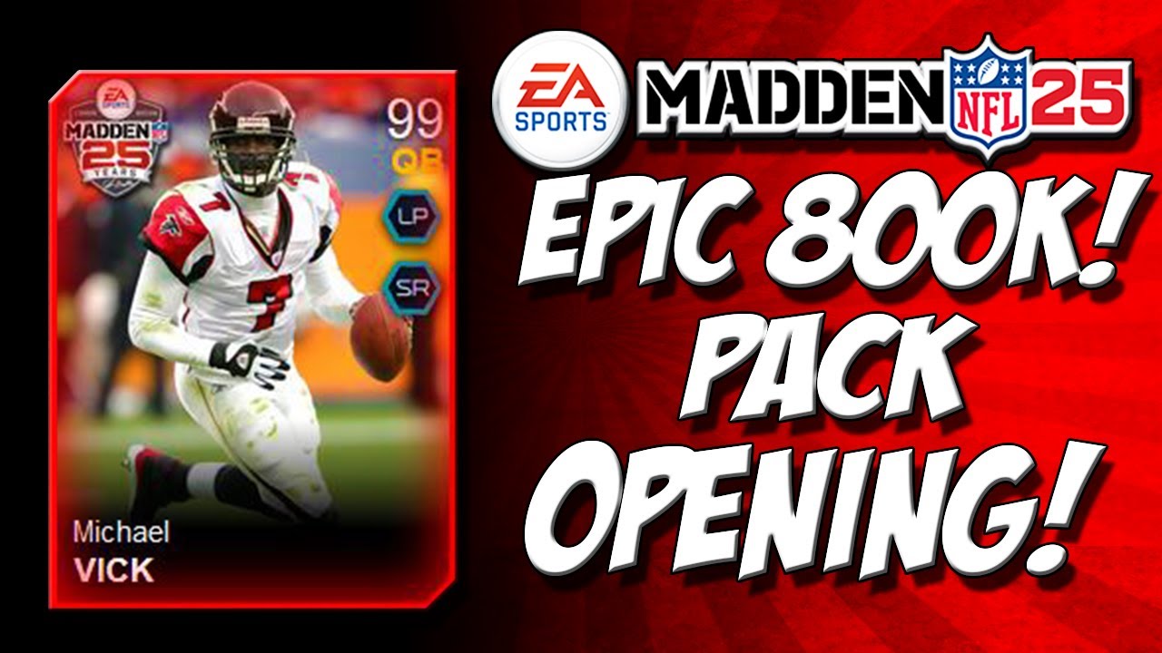 Madden 25 Ultimate Team - MEGA 800,000 Legendary Pack Opening! + New 99 Mike Vick - Pt.1 - MUT 25