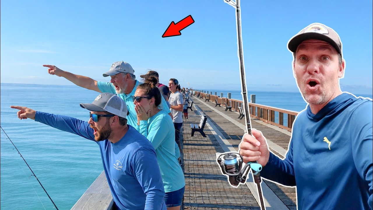 Fishing the Gulf Pier & Saw Something Crazy!