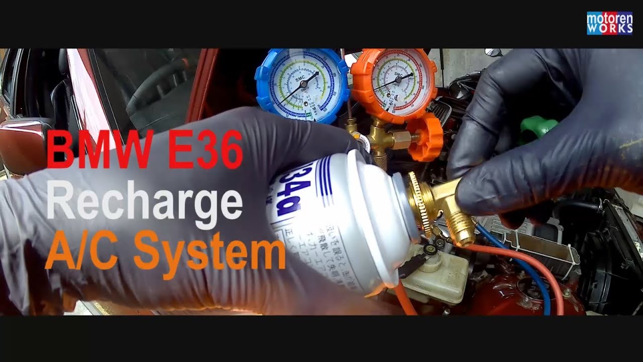 BMW E36 trying to recharge A/C system