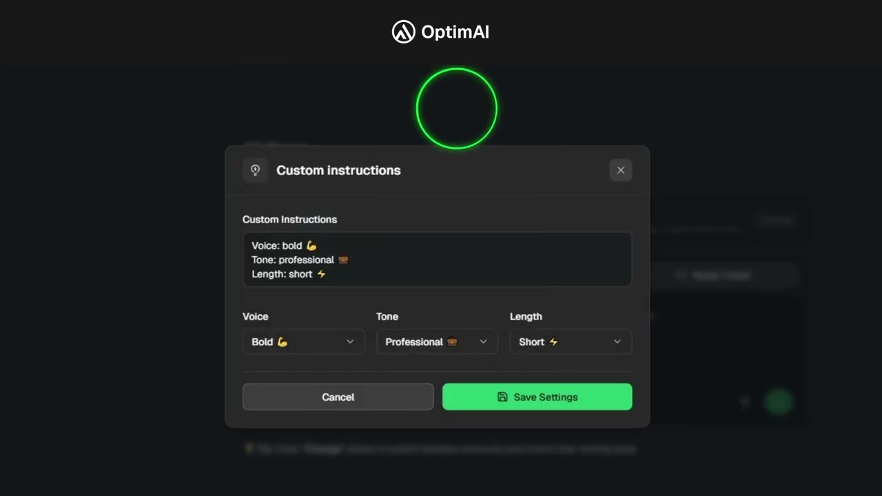 OptimAI: Change Your Custom Instruction