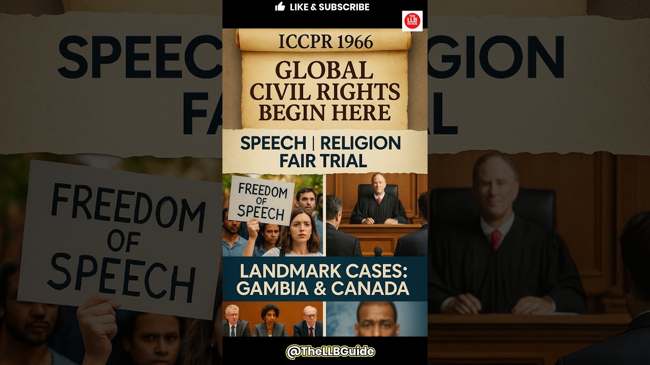 ICCPR 1966 | Civil & Political Rights Explained with Examples & Cases | #LLB Human Rights
