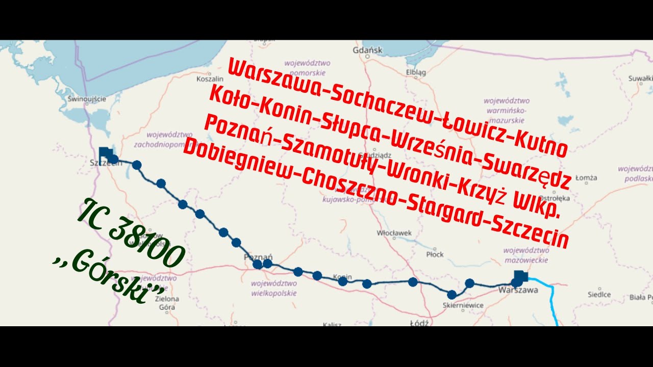 Warszawa Wschodnia-Szczecin Główny I IC 38100 ,,Górski
