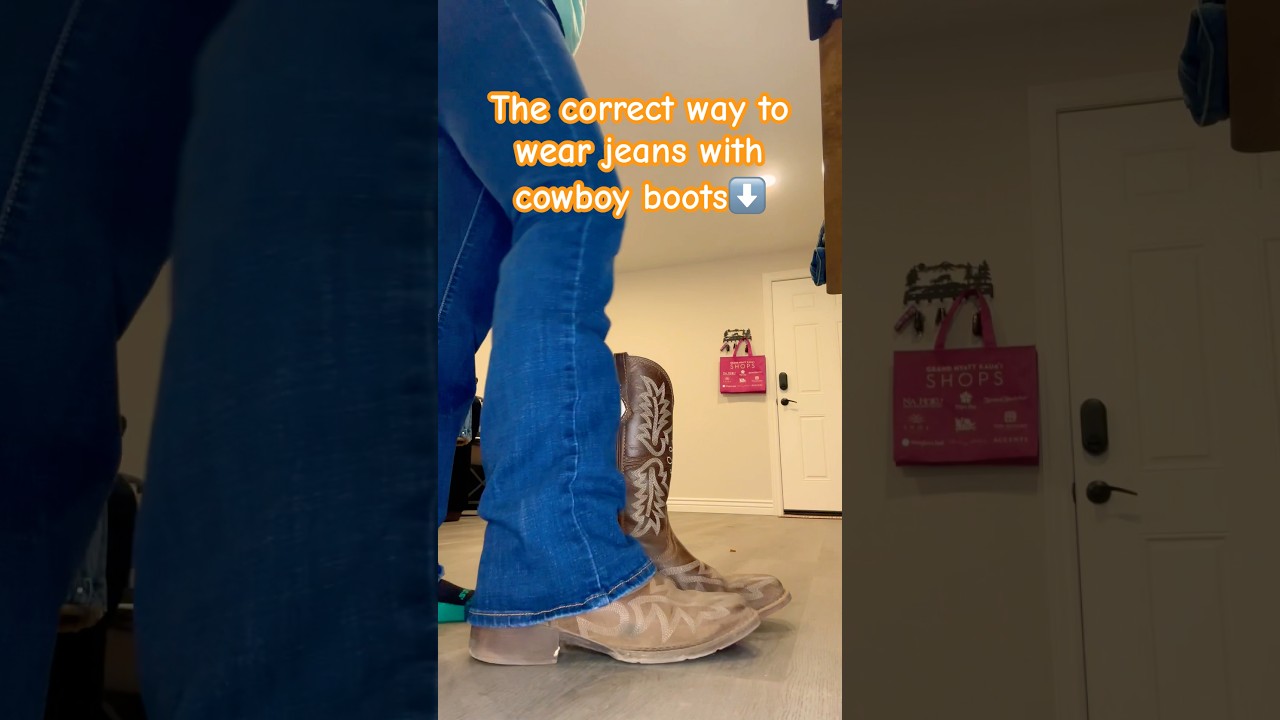 HOW to wear Jeans and Boots! 🤠 #cowboyboots  #westernfashion #westernclothing #justinboots