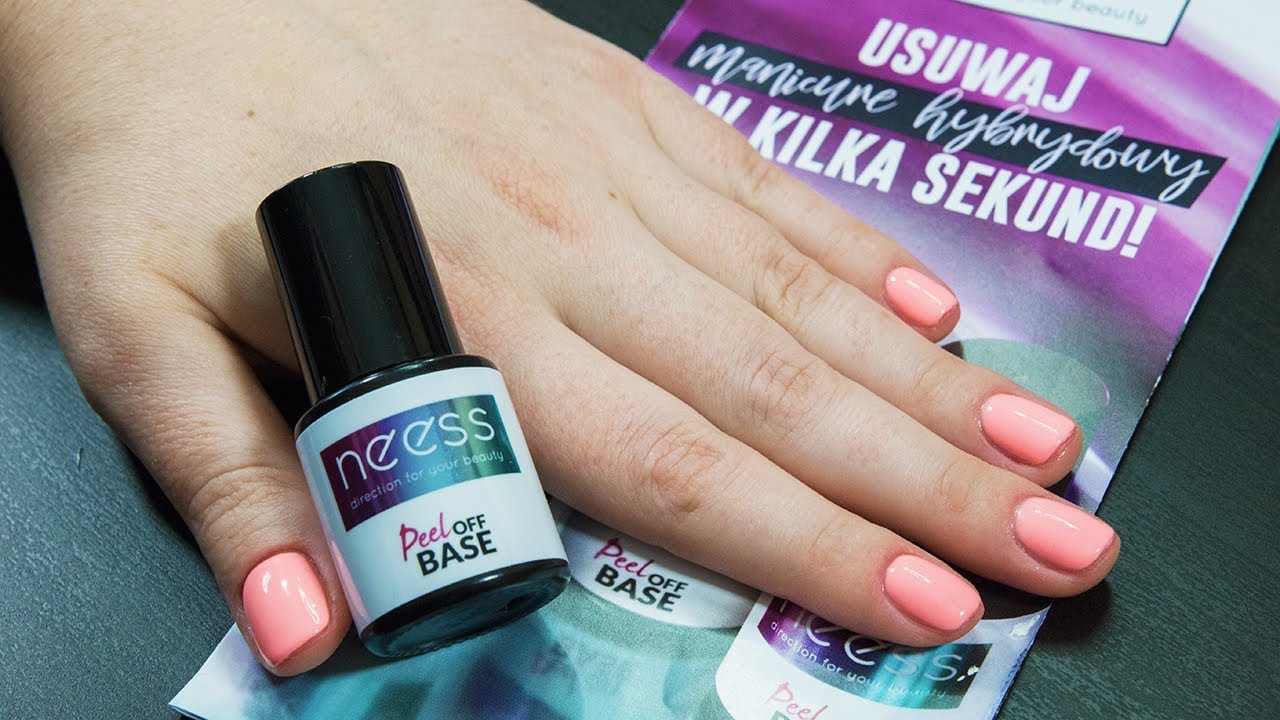 Manicure hybrydowy z bazą PEEL OFF firmy Neess | Jak nakładać? Jak długo się utrzymuje? Jak ściągać?